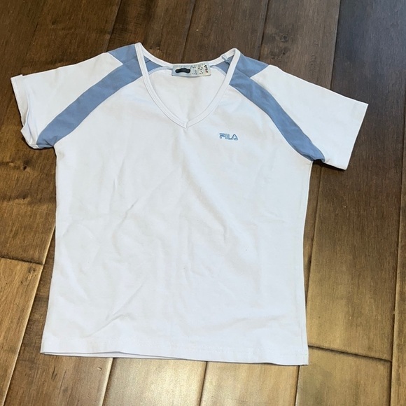 Fila women’s t-shirt, size small, short, light/purple blue - Picture 1 of 4